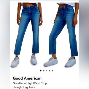 Good American Good Icon High Waist Crop jeans